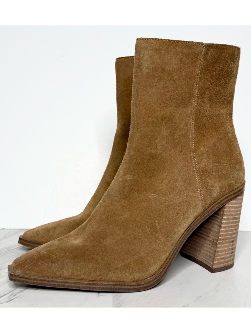 Steve Madden Sparrow Brown Suede Heeled Bootie 10M